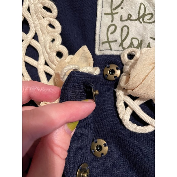 Anthropologie Blooming Lattice Cardigan, S - Picture 2 of 4